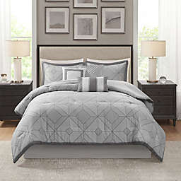 Madison Park® Cannon 7-Piece Jacquard Queen Comforter Set in Grey