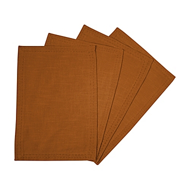 Bee &amp; Willow&trade; Border Stitch Placemats in Roasted Pecan (Set of 4). View a larger version of this product image.