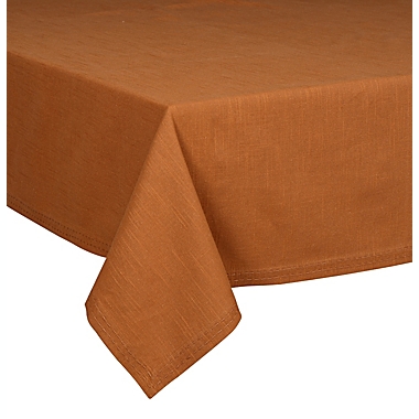 Bee &amp; Willow&trade; Border Stitch 60-Inch x 84-Inch Oblong Tablecloth in Roasted Pecan. View a larger version of this product image.