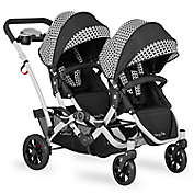 Dream On Me Track Tandem Stroller Face to Face Edition in Black/White