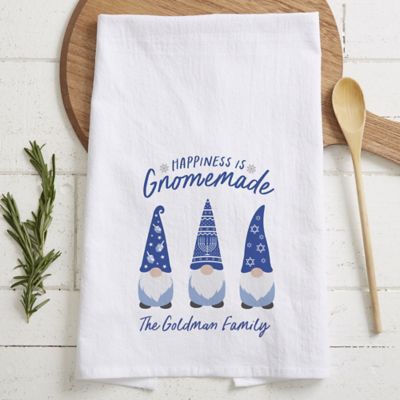 Hanukkah Gnome Personalized Flour Sack Towel