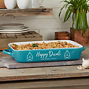 Diwali Personalized 10-Inch x 14-Inch Casserole Baking Dish in Turquoise