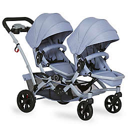 Dream On Me Track Tandem Stroller Face to Face Edition in Sky Grey