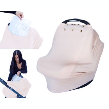 Snuggle Shield&reg; Air Filtering Multi-Use Infant Cover in Tan. View a larger version of this product image.