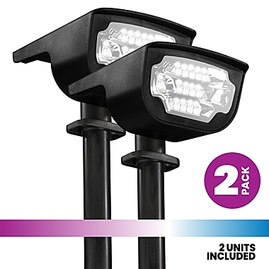 Bell + Howell Outdoor Solar-Powered LED Bionic Color Burst Lights in Black (Set of 2). View a larger version of this product image.