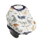 Alternate image 0 for Little Unicorn Dino Friends Cotton Muslin Car Seat Canopy in Blue/Green