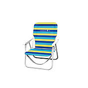 Caribbean Joe Folding Beach Chair in Blue/Yellow