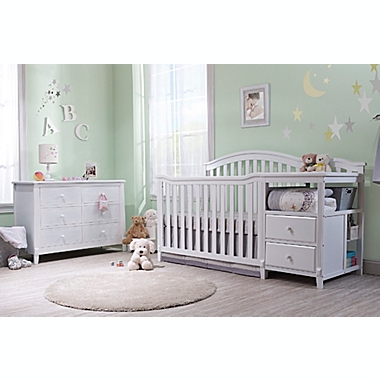 Sorelle Berkley 4-in-1 Convertible Crib and Changer in White. View a larger version of this product image.