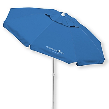 Carribean Joe 6.5-Foot Octagonal Beach Umbrella in Blue. View a larger version of this product image.