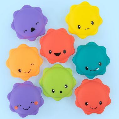 Sassy&reg; 8-Piece Macaron Bath Squirters. View a larger version of this product image.