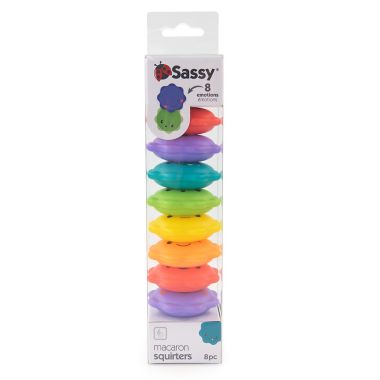 Sassy&reg; 8-Piece Macaron Bath Squirters. View a larger version of this product image.