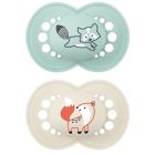 Alternate image 0 for MAM Woodland Animals 6+ Months 2-Pack Pacifiers in Blue