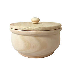 Everhome™ 20 oz. Wooden Citronella Candle with Lid in Natural Wood