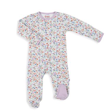 E=MC2 Preemie Windsor Magnetic Footie in Lilac. View a larger version of this product image.