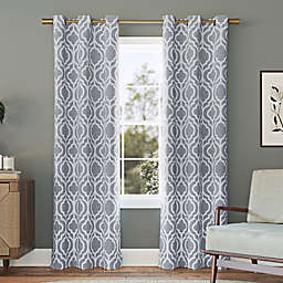 Sun Zero® Eldon Trellis 63-Inch Grommet Blackout Window Curtain Panel in Grey (Single)