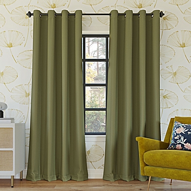 Oslo 63-Inch Grommet Curtain in Sage Green. View a larger version of this product image.