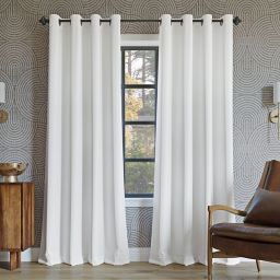 Oslo 120-Inch Grommet Curtain in White