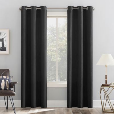 No. 918 Energy&reg; Lydell Solid 96-Inch Room Darkening Window Curtain Panel in Charcoal (Single)