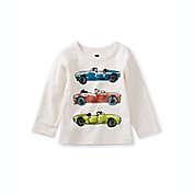 Tea Collection Fast Car Graphic Long Sleeve Tee in Chalk
