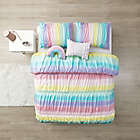 Alternate image 1 for Rainbow Ruched 5-Piece Reversible Full Comforter Set in Pink