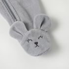 Alternate image 6 for ever &amp; ever&trade; Size 3M 2-Piece Velour Footie and Hat Set in Grey Highrise