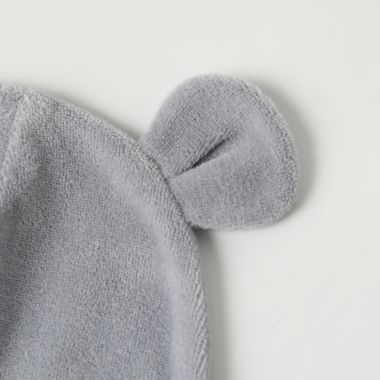 ever &amp; ever&trade; Size 3M 2-Piece Velour Footie and Hat Set in Grey Highrise. View a larger version of this product image.