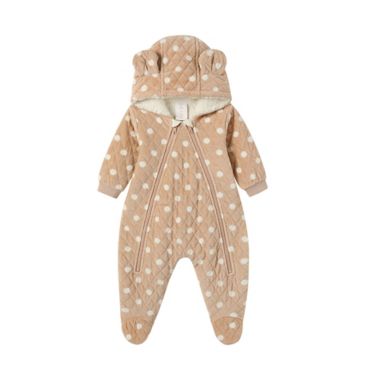 ever &amp; ever&trade; Preemie Velour Sherpa Pram in Tan Croissant. View a larger version of this product image.