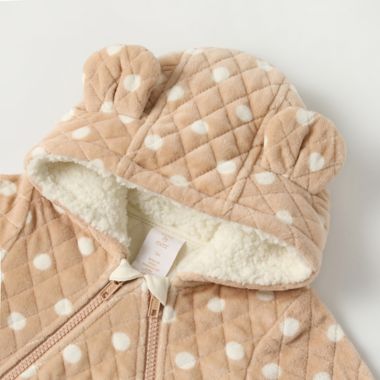 ever &amp; ever&trade; Preemie Velour Sherpa Pram in Tan Croissant. View a larger version of this product image.
