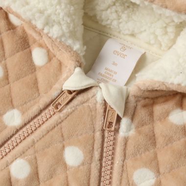 ever &amp; ever&trade; Preemie Velour Sherpa Pram in Tan Croissant. View a larger version of this product image.