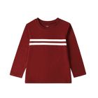 Alternate image 1 for ever &amp; ever&trade; Size 18M 2-Piece Long Sleeve Shirt and Jogger Set in Red Cabernet Stripe