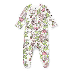 Monica + Andy® English Garden Organic Cotton Footed Pajamas in Pink