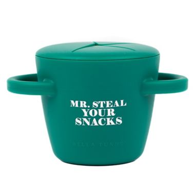 Bella Tunno&trade; Happy Snacker 8 oz. Silicone Mr. Steal Snack Cup in Green. View a larger version of this product image.