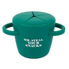 Alternate image 0 for Bella Tunno&trade; Happy Snacker 8 oz. Silicone Mr. Steal Snack Cup in Green