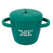 Bella Tunno&trade; Happy Snacker 8 oz. Silicone Mr. Steal Snack Cup in Green