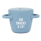 Alternate image 1 for Bella Tunno&trade; Happy Snacker 8 oz. Silicone Sir Snacks A Lot Snack Cup in Blue