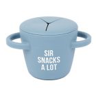 Alternate image 0 for Bella Tunno&trade; Happy Snacker 8 oz. Silicone Sir Snacks A Lot Snack Cup in Blue