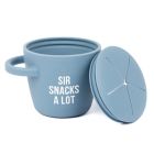 Alternate image 3 for Bella Tunno&trade; Happy Snacker 8 oz. Silicone Sir Snacks A Lot Snack Cup in Blue