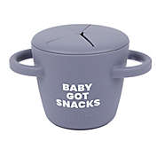Bella Tunno&trade; Happy Snacker 8 oz. Silicone Baby Got Snacks Snack Cup in Purple