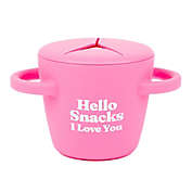 Bella Tunno&trade; Happy Snacker 8 oz. Silicone Hello Snacks Snack Cup in Pink
