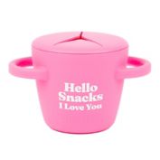 Bella Tunno&trade; Happy Snacker 8 oz. Silicone Hello Snacks Snack Cup in Pink