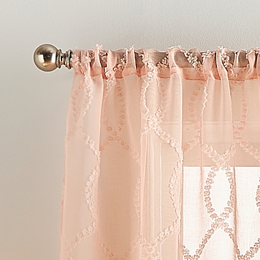 Dream Factory Audrey 63-Inch Light Filtering Window Curtain Panels in Blush (Set of 2). View a larger version of this product image.