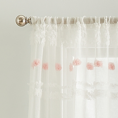 Dream Factory Piper 63-Inch Light Filtering Window Curtain Panels in Blush (Set of 2). View a larger version of this product image.