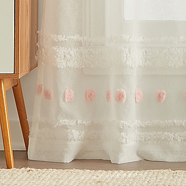 Dream Factory Piper 63-Inch Light Filtering Window Curtain Panels in Blush (Set of 2). View a larger version of this product image.