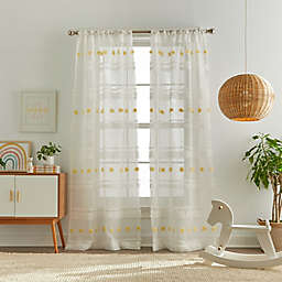 Dream Factory Piper 84-Inch Light Filtering Window Curtain Panels in Yellow (Set of 2)