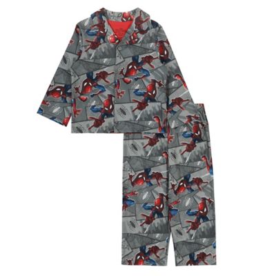 Marvel&reg; Size 2T Spiderman Action 2-Piece Coat Pajama Set in Grey