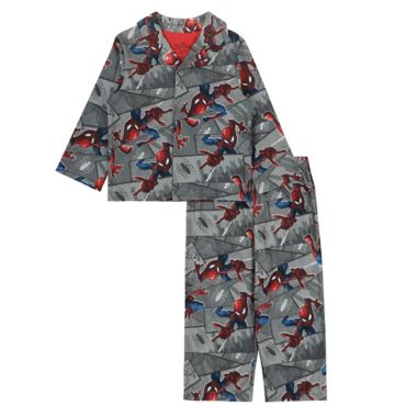 Marvel&reg; Size 2T Spiderman Action 2-Piece Coat Pajama Set in Grey. View a larger version of this product image.