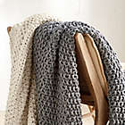 Alternate image 4 for DKNYpure&reg; Chunky Knit Throw Blanket in Grey