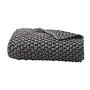 DKNYpure&reg; Chunky Knit Throw Blanket in Grey