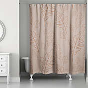 Designs Direct 71-Inch x 74-Inch Large Leaf Shower Curtain in Dusty Rose