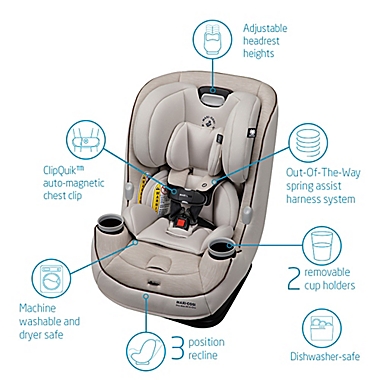 Pria&trade; Max All-in-One Convertible Car Seat in Tan. View a larger version of this product image.